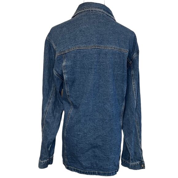 CST Blues Jean Button Down Cotton Shirt Jacket Shacket Southwest Embroidery 20W - Picture 5 of 7